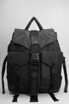 Ganni Tech Black Backpack In Nero