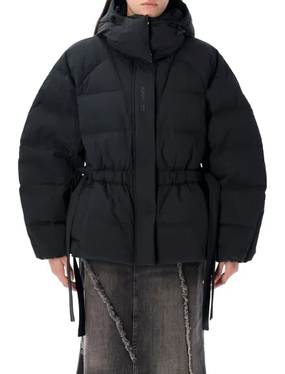 Ganni Tech Oversized Puffer Jacket In Black