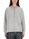 Ganni Womens Isoli Teddy Oversized Zip Hoodie In Gray