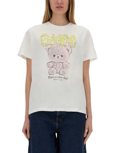 GANNI "TEDDY" T-SHIRT