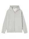 Ganni Isoli Teddy Oversized Zip Hoodie In Gray