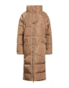 Ganni Thick Down Coat In Brown