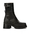 Ganni Woman Ankle Boots Black Size 8 Textile Fibers In Black