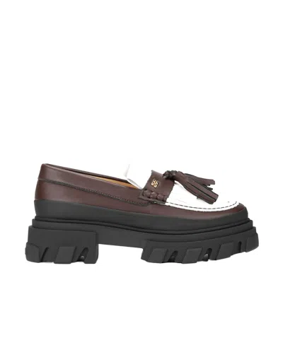 Ganni Thick-soled Tassel Loafers In Black