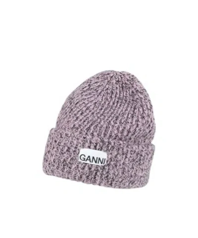 Ganni Thickened Knit Beanie In Multi