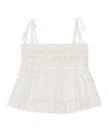 Ganni Thin Shoulder Strap Embroidered Sling In White