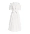 Ganni Knotted Midi Dress In White