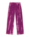 Ganni Overdyed Purple Heavy Denim Marri Jeans In Purple