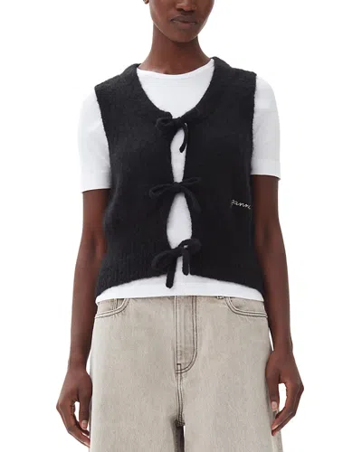 GANNI TIE FRONT SWEATER VEST