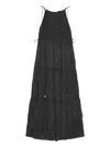 Ganni Gesmoktes Maxikleid Mit Schleifenverschluss