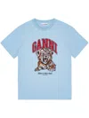 Ganni Basic Jersey Tiger Relaxed T-shirt In Multi