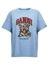 Ganni Basic Jersey Tiger Relaxed T-shirt In Multi