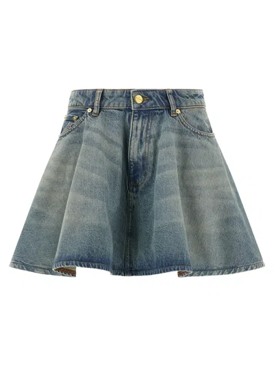 Ganni 'tint Rigid Denim' Skirt In Blue