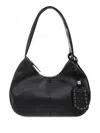 Ganni Rounded Shoulder Bag In Black
