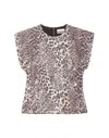 Ganni Leopard Blouse With Sequins