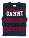 Ganni Multicolor Blue Striped Vest