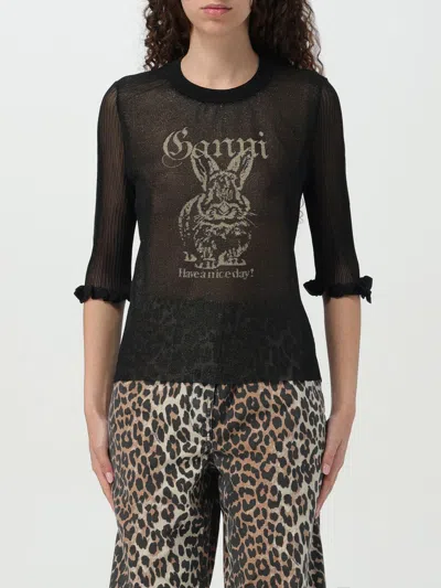 GANNI TOP GANNI WOMAN COLOR BLACK,G71074002