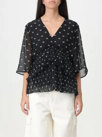 Ganni Top  Woman Color Black In Nero Neri E Grigi