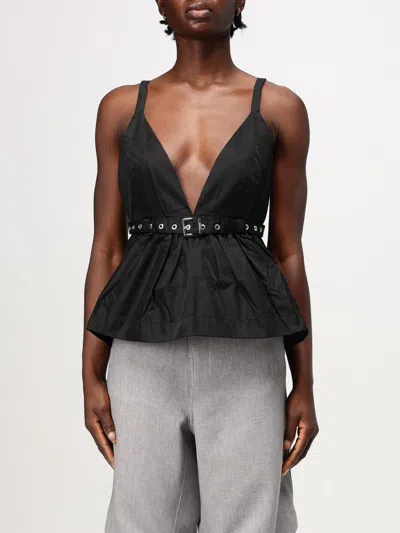 Ganni Top  Woman Color Black In Schwarz