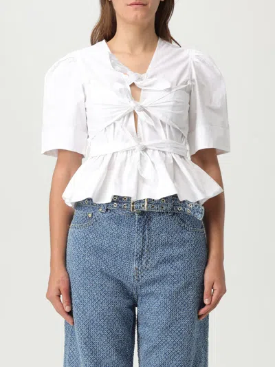 GANNI TOP GANNI WOMAN COLOR WHITE,G85477001