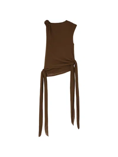 Ganni Top In Brown