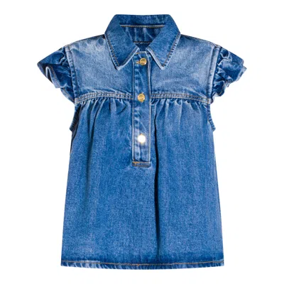 Ganni Top Tint Wash In Blue