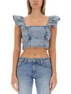 Ganni Top With Ruffles