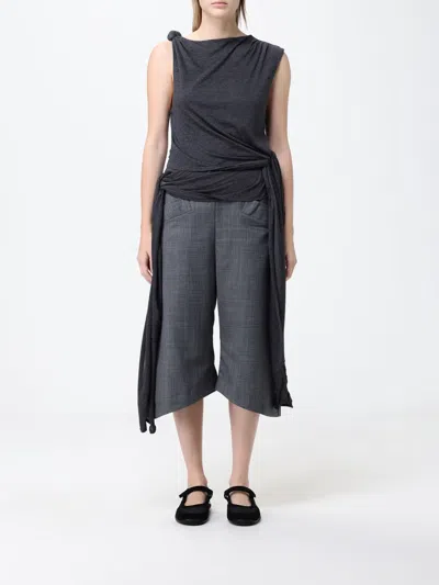 Ganni Top Woman In Gray