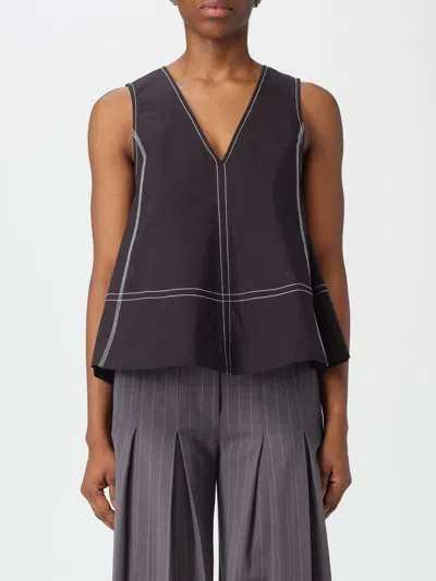 Ganni Top Woman  In Black