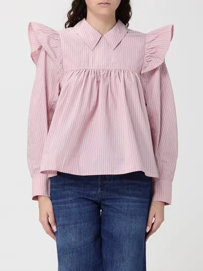 Ganni Top Woman  In Pink