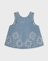 Ganni Top Broderie Anglaise Denim