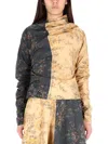 Ganni Asymmetric-neck Floral-print Top