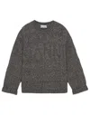 Ganni Wool And Cotton Sweater In Gray