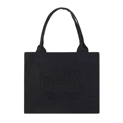 Ganni Tote Bag In Phantom
