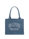 Ganni Tote Bag In Denim