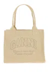 GANNI GANNI TOTE BAG WITH EMBROIDERY