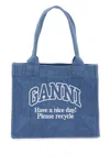 GANNI GANNI TOTE BAG WITH EMBROIDERY