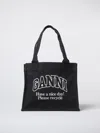 Ganni Tote Bags  Woman Color Black In Black