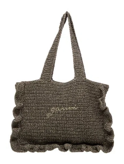 Pre-owned Ganni Tote In Metallic