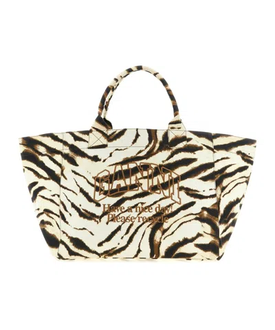 Ganni Tote Xxl In Zebra In Multi