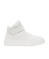 Ganni Touch-strap High-top Sneakers In White
