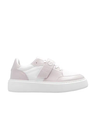 Ganni Touch-strap Low-top Sneakers In White