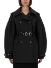 Ganni Twill Midi Trench Buckle