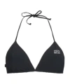 Ganni Triangle Bikini Top In Black