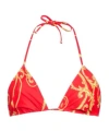 Ganni Triangle Bikini Top In Multi