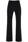 Ganni Flared Viscose Trousers For In Black
