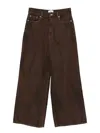 Ganni Brown Organic Cotton Jeans In Brown