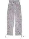 Ganni High-waist Tapered-leg Trousers In Frost Gray