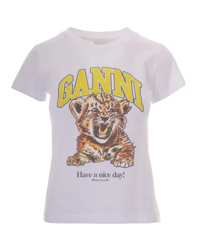 GANNI T-SHIRT BABY FIT TIGER