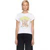 Ganni Organic Cotton T-shirt With Front Print In White